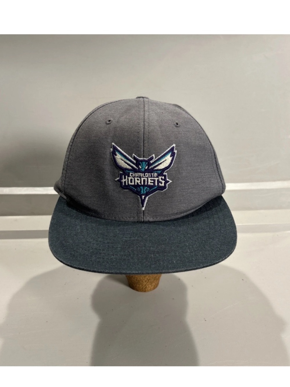 Charlotte Hornets Mitchell & Ness SnapBack Hat Cap Gray NBA Basketball OSFM